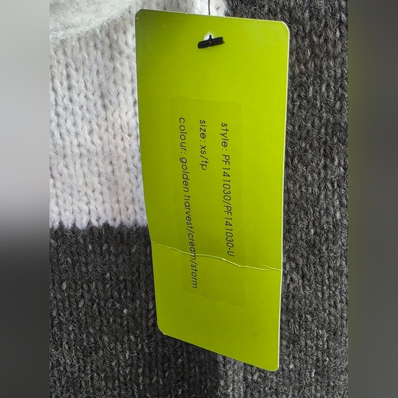 Press Colorblock Chevron Knit Sweater Yellow White Gray NWT Size XS - Picture 10 of 10